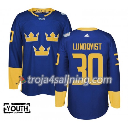 Sverige tröja Henrik Lundqvist 30 World Cup i ishockey 2016  Lila Premier - NHL Tröjor Barn